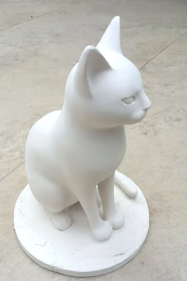 Modern sitting cat
