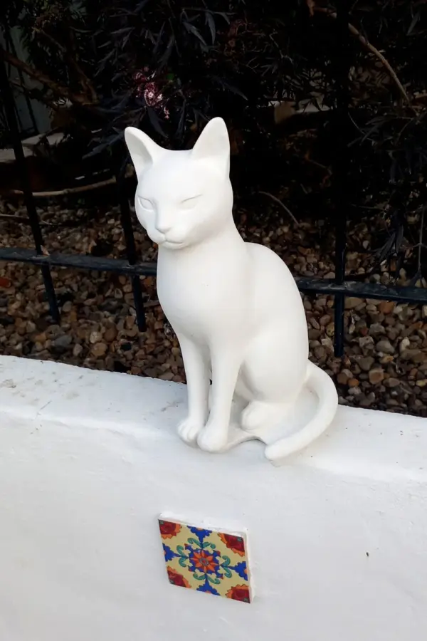 Modern sitting cat