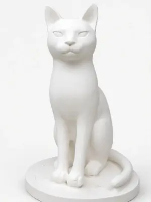 Modern sitting cat